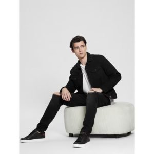 Trucker Denim Jacket Men (Black)