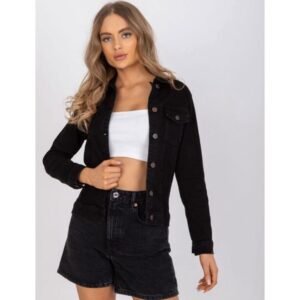 Trucker Denim Jacket For Women (Black)