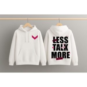 Graphic Dropshoulder Oversize Hoodie (No Talk)