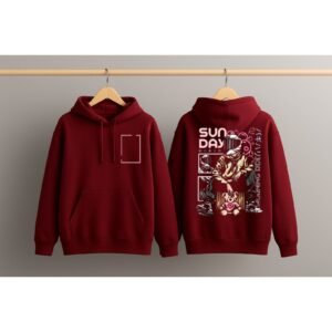 Graphic Dropshoulder Oversize Hoodie (Sunday)