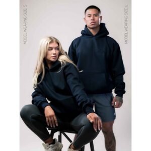 Unisex Drop Shoulder Hoodie (Navy Blue)