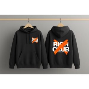 Graphic Dropshoulder Oversize Hoodie (Rich Club)