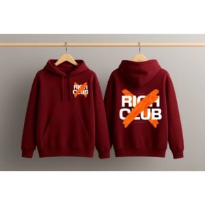 Graphic Dropshoulder Oversize Hoodie (Rich Club)