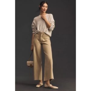 Raw Hem Cullote Wide Leg Denim