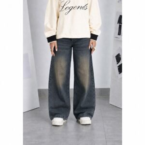Vintage Washed Wide Leg Unisex Jeans