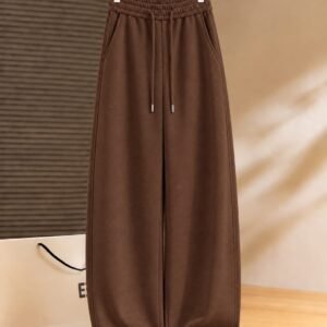 Terry Wide Leg Flapper Trouser (Brown)